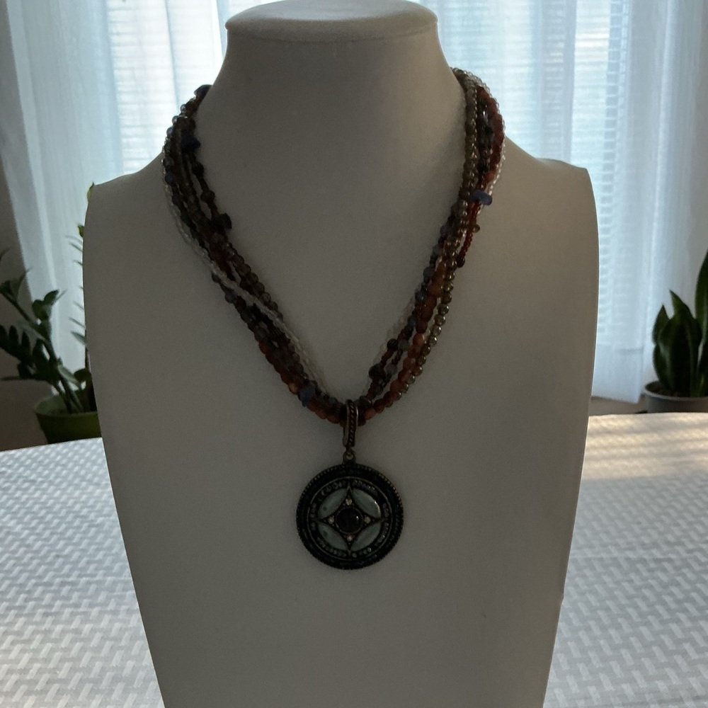 J. Crew Vintage Compass Rose Pendant Necklace